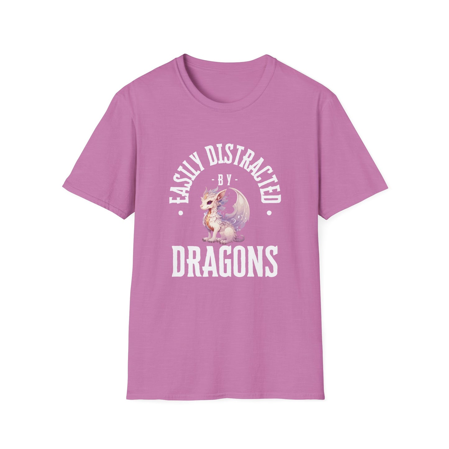 Easily Distracted by Dragons Unisex Softstyle T-Shirt