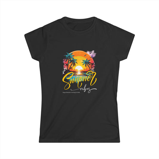 Summer Vibes T-Shirt – Escape to Paradise! Women's Softstyle Tee