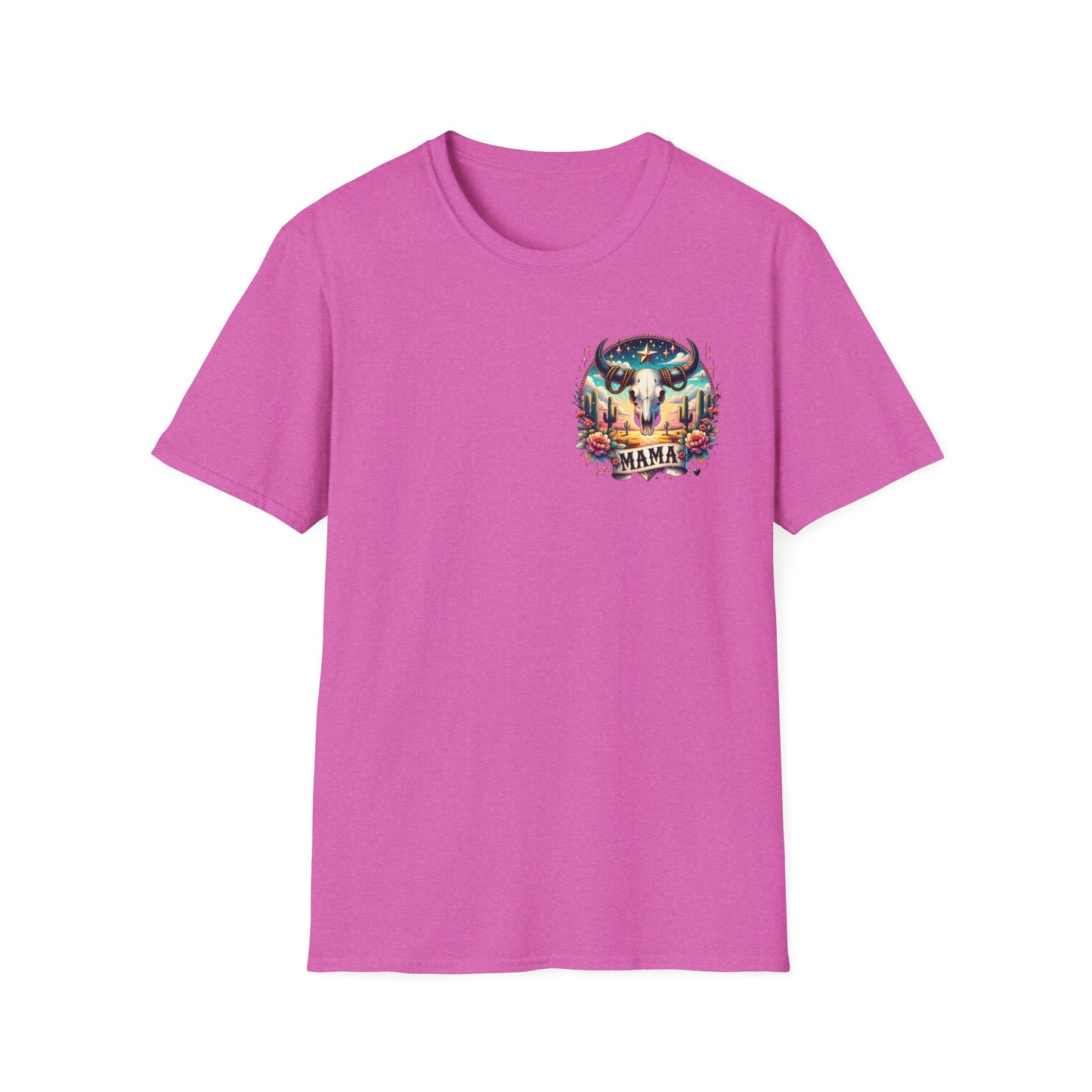 “Mama” Bull Skull Unisex Softstyle T-Shirt