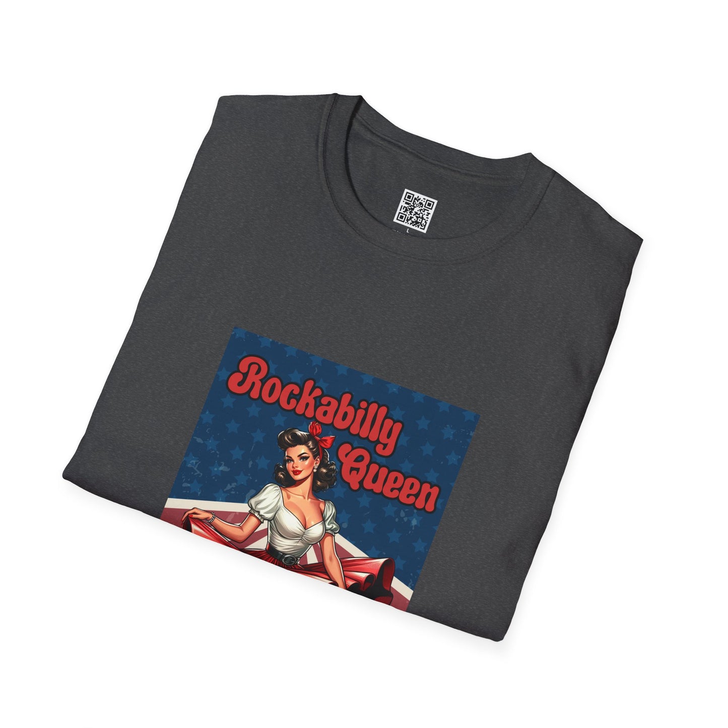 Rockabilly Queen Unisex Softstyle T-Shirt - Retro Vintage Design