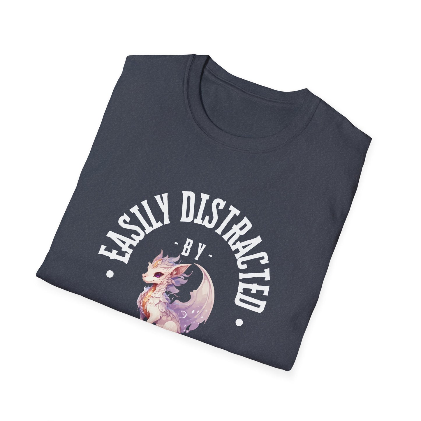 Easily Distracted by Dragons Unisex Softstyle T-Shirt